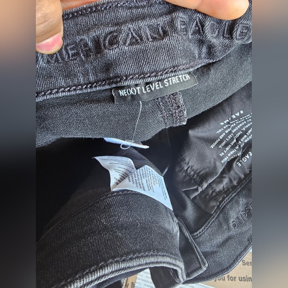 American Eagle Women's Black Faded Stretch Jegging - Picture 8 of 12